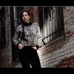 Free people Zebra sweater